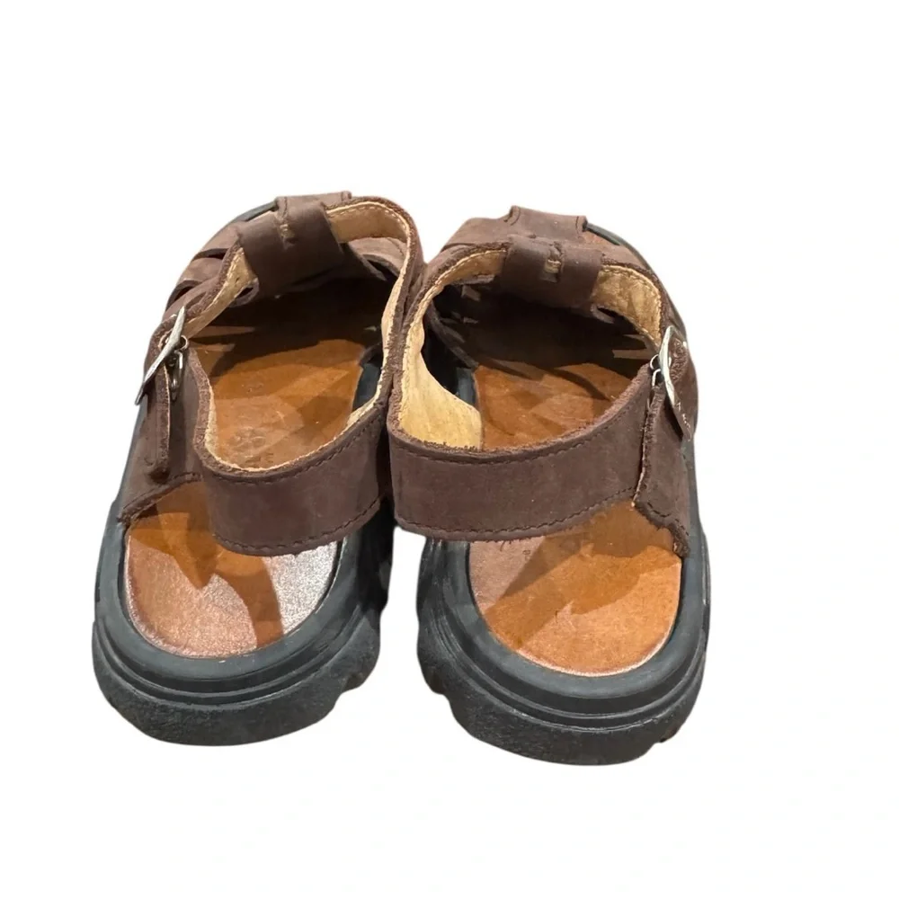 Asher Skyno Marine Brown Kids Leather Sandals Size 32 EU 1 US